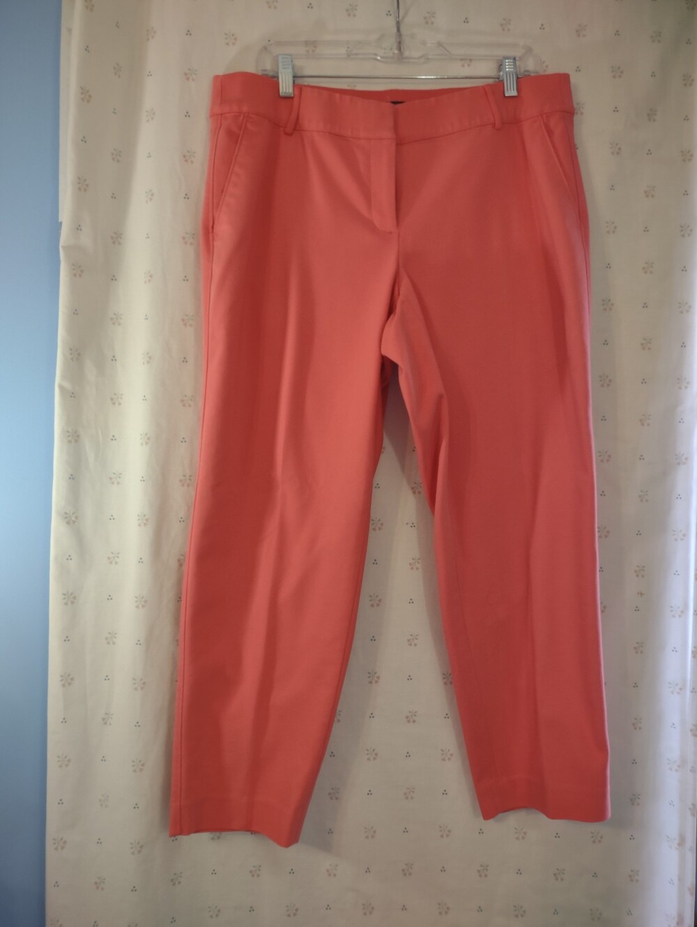 Lane Bryant Coral Cropped Straight-Leg Pants